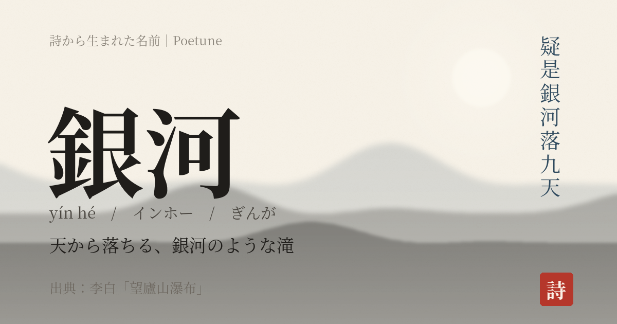 名前「銀河」のカード